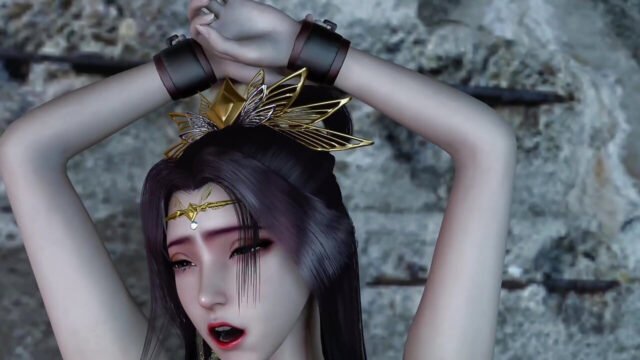 3D heißes asiatisches schätzchen hat ihren ersten BDSM-sex mit ihrem meister